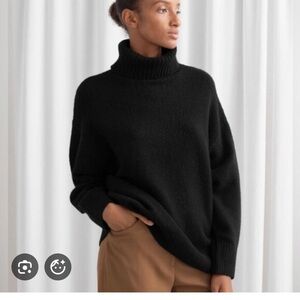 & Other Stories Classic Black Turtleneck Sweater